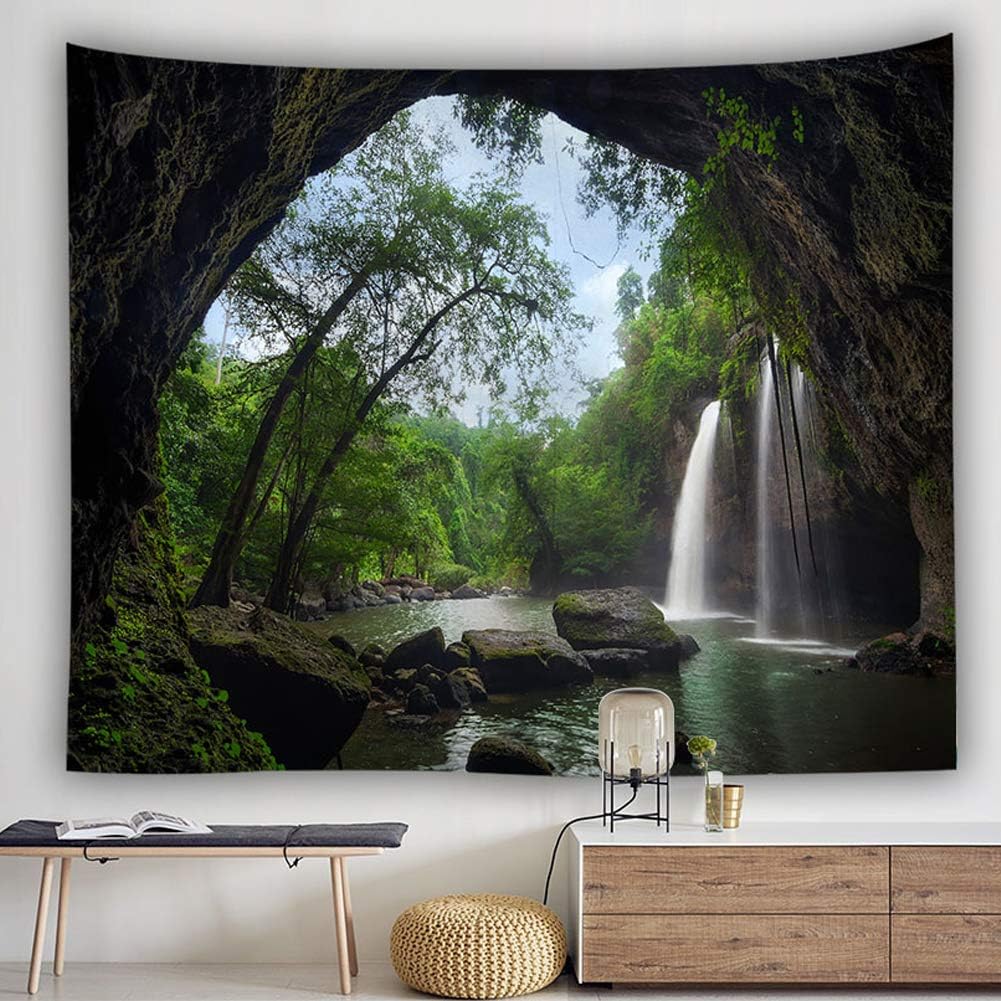 Llamazing Forest Landscape Tapestry for Home Decor - Living Room Bedroom Decoration Magic Curtain