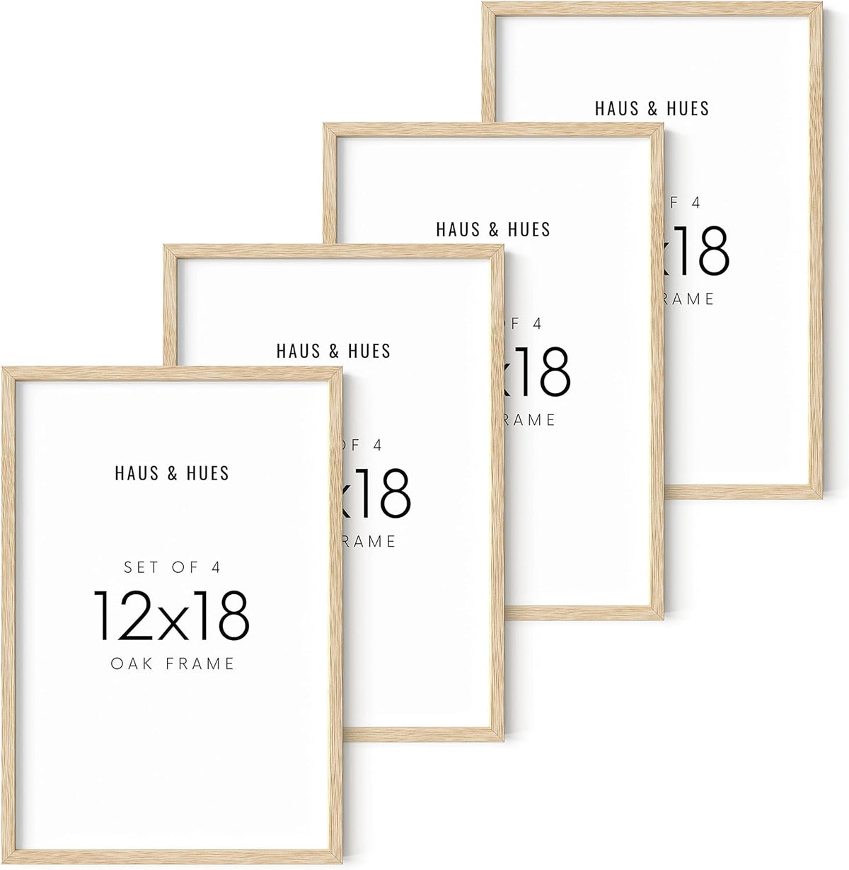 HAUS AND HUES 12x18 Picture Frames For Wall - Set Of 4 Poster Frames 12x18, Picture Frames 12x18