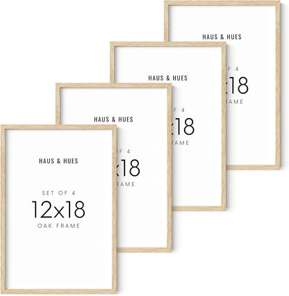 HAUS AND HUES 12x18 Picture Frames For Wall - Set Of 4 Poster Frames 12x18, Picture Frames 12x18