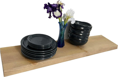 joelsantiques 36 Inch Wooden Floating Shelves for Wall - 36x12x2 in - Made of Natural Wood - Long