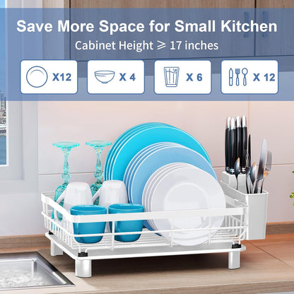 MOUKABAL Dish Drying Rack, Dish Rack, Large Dish Racks for Kitchen Counter, Drying Rack Kitchen
