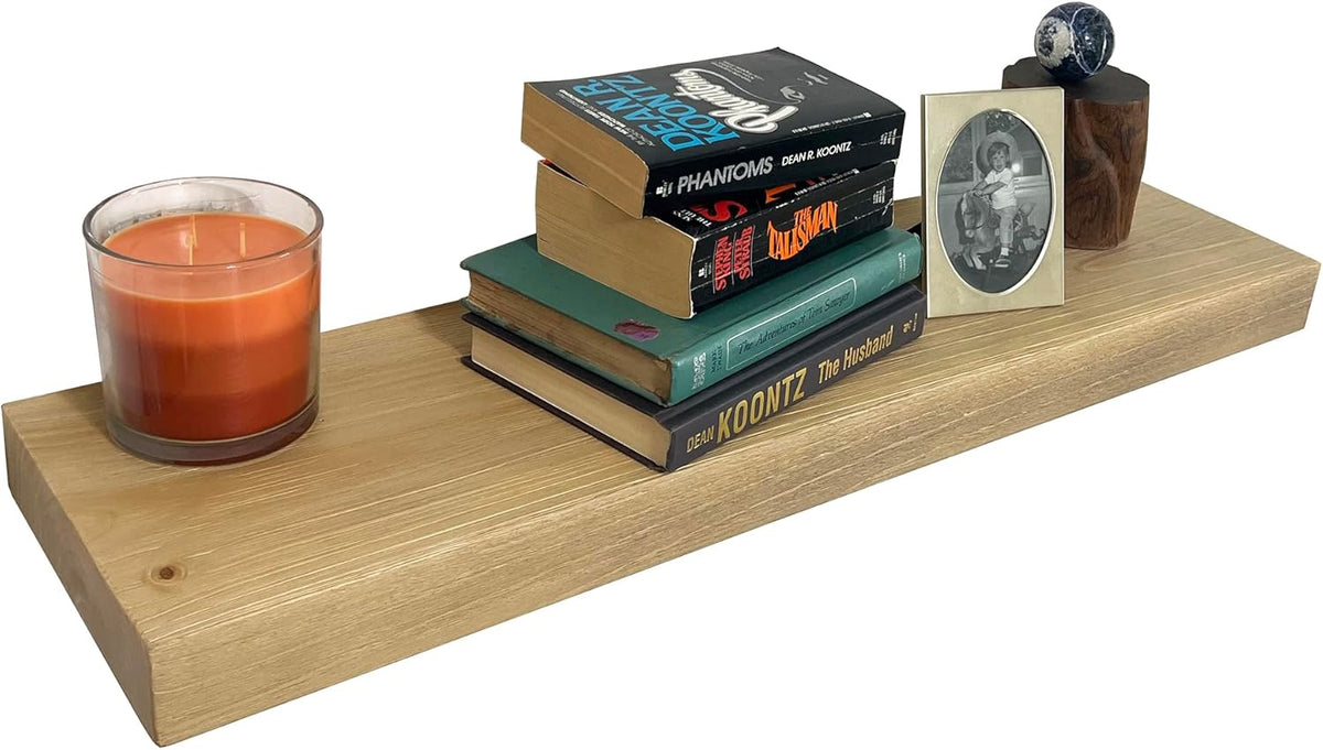 joelsantiques 36 Inch Wooden Floating Shelves for Wall - 36x6x2 in - Made of Natural Wood - Long