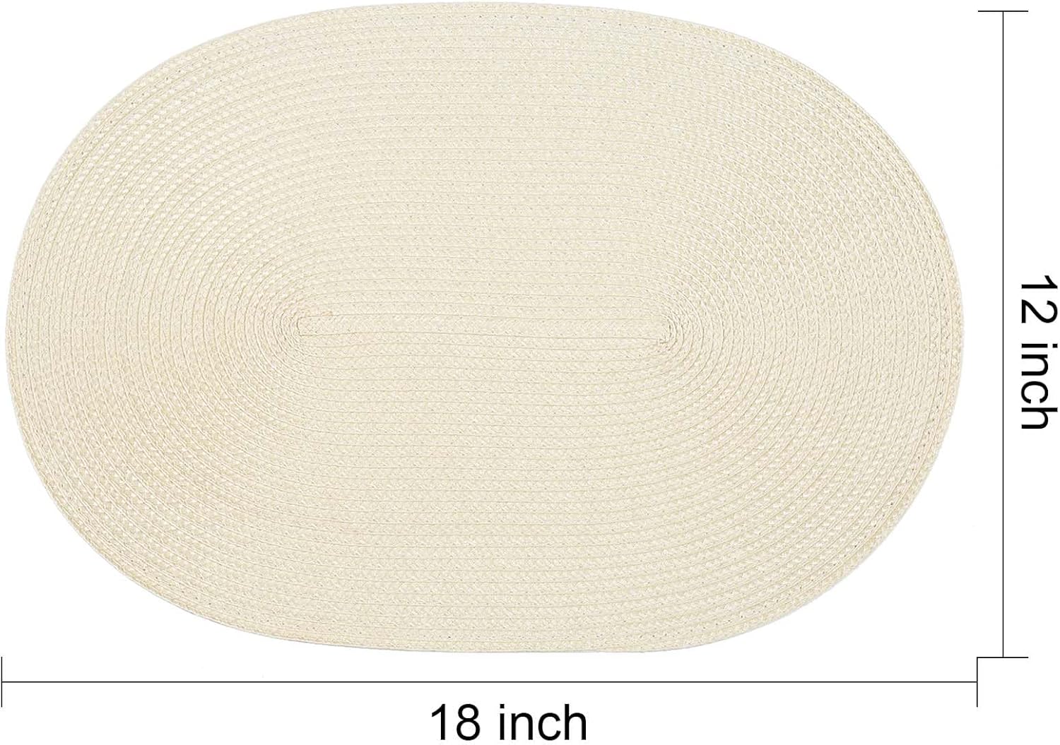 AHHFSMEI Placemats Set of 6 for Dining Table Washable Woven Vinyl Non-Slip 18x12 inches Placemat