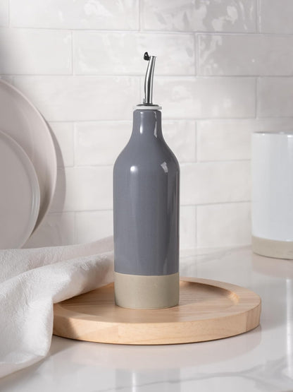 famiware Milkyway 16oz Ceramic Olive Oil Dispenser Bottle, 1 Piece Oil Dispenser for Kitchen with