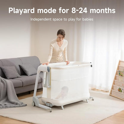 Maydolly Baby Bassinet, Smart Crib, Automatic Cry Detection and Response, Rocking Bassinet for