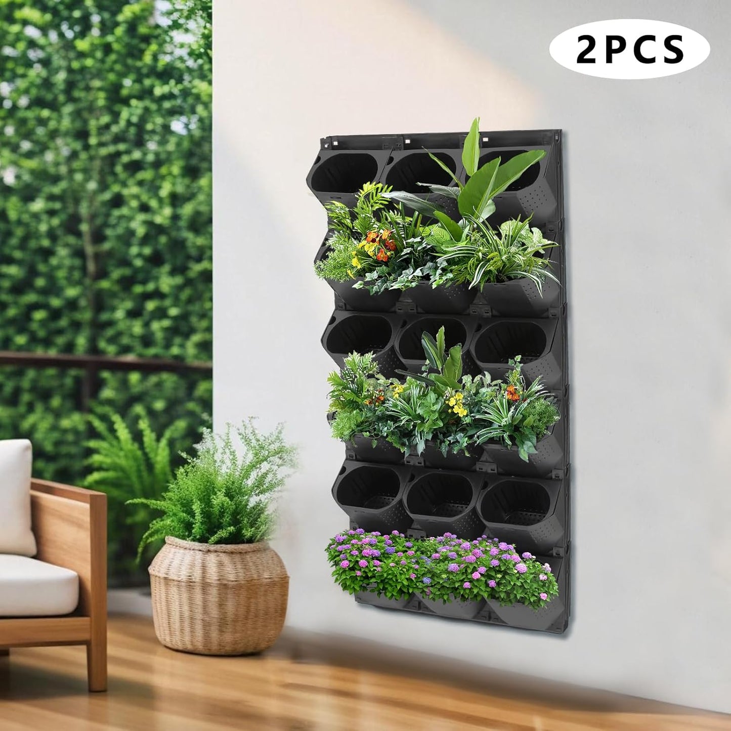 Self Watering Wall Planter | 36 Pots Vertical Garden Planter for Indoor Plants | wall-Mounted