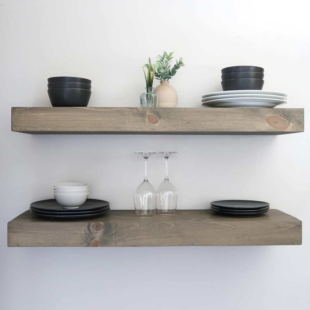 Modern Floating Shelves 3 Inches Thick for Wall, Wide Shelves for Kitchen, Living Room, Bedroom