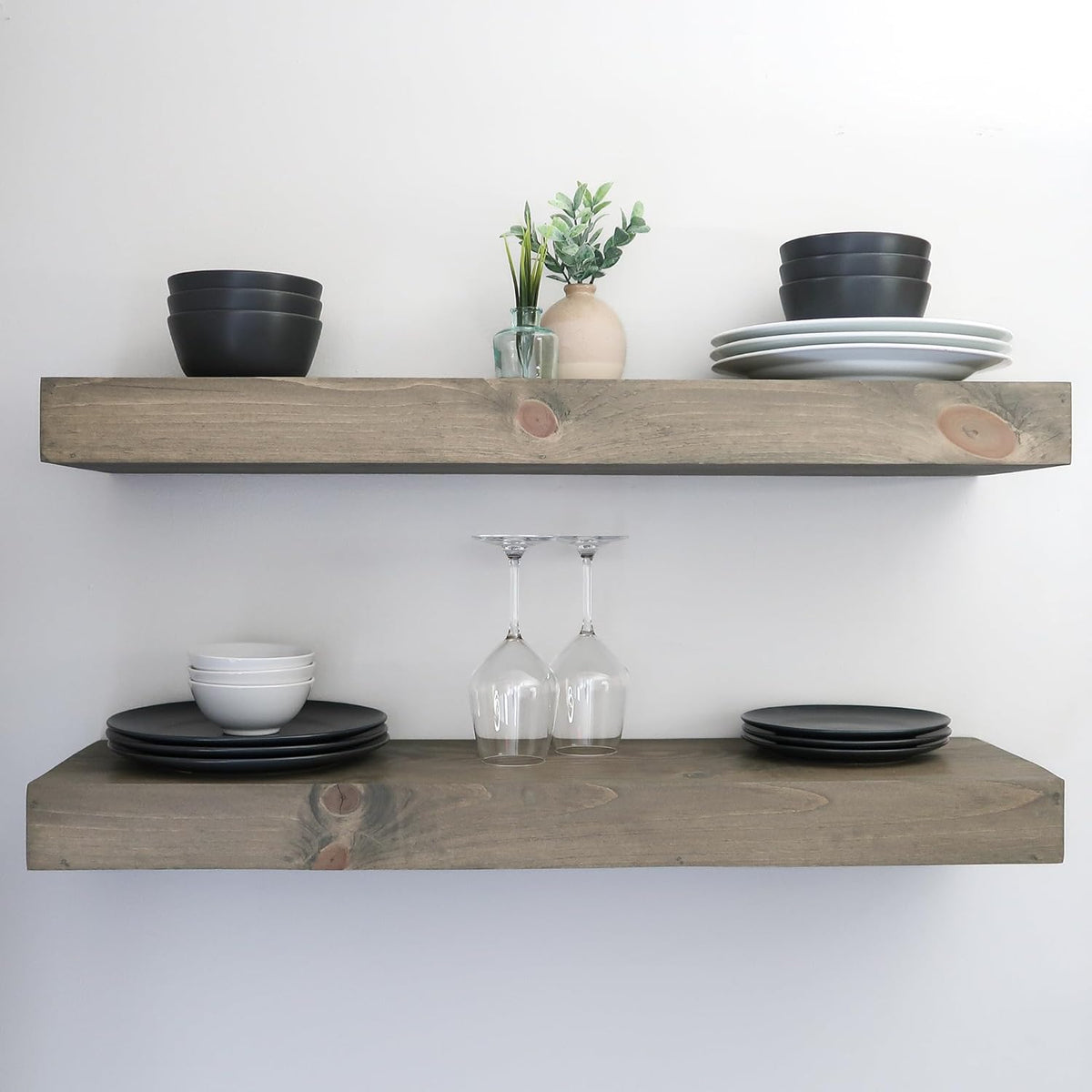 Modern Floating Shelves 3 Inches Thick for Wall, Wide Shelves for Kitchen, Living Room, Bedroom