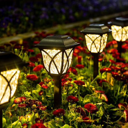 GIGALUMI Solar Lights Outdoor Waterproof, 6 Pack LED Solar Garden Lights, Outdoor Decorations