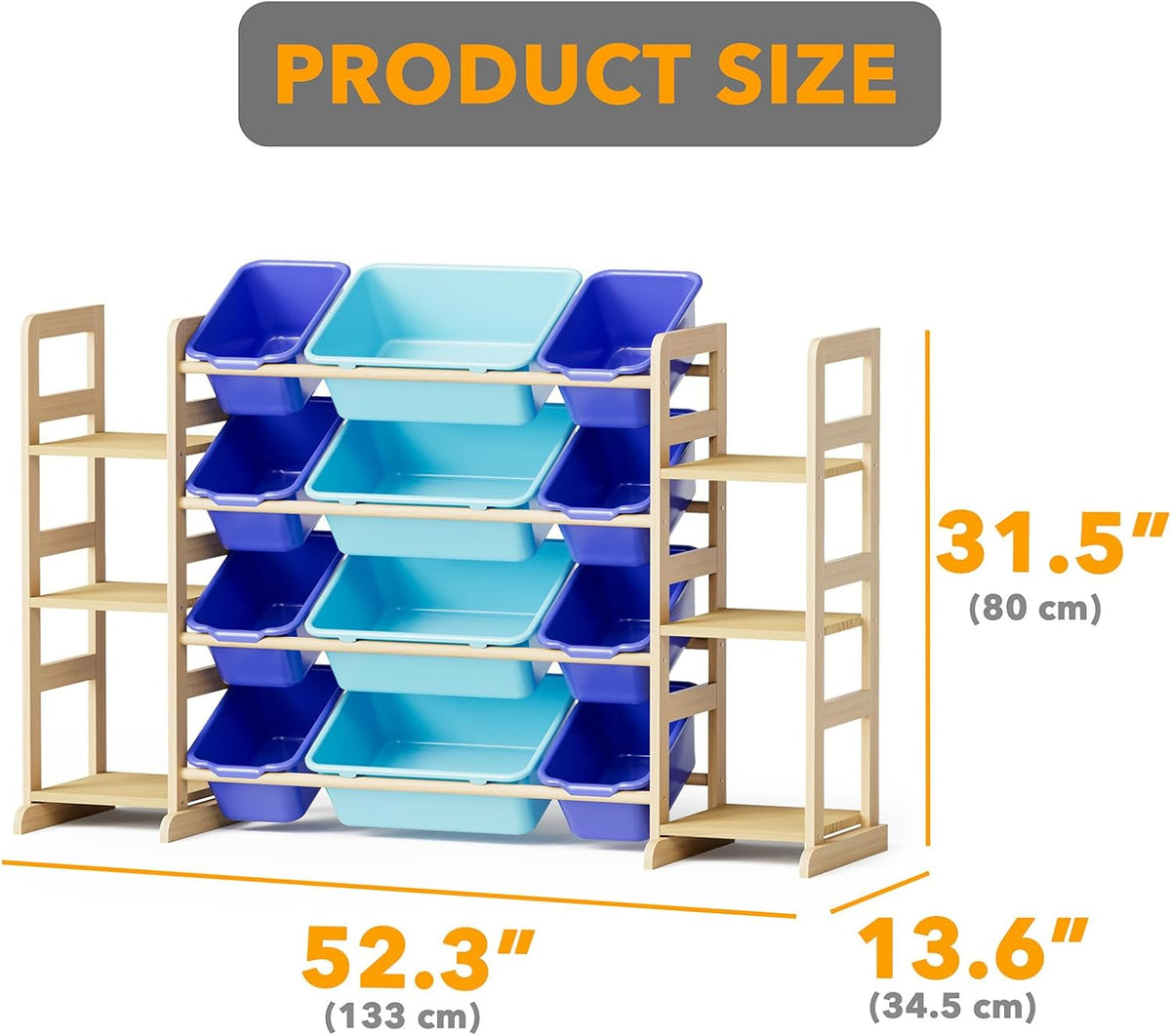 SpaceAid Toy Storage Organizer with 6 Shelves and 12 Bins, Toy Organizers Storage Bookshelf, Kids