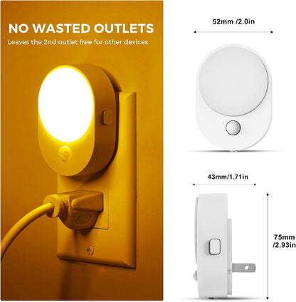 L LOHAS LED Motion Sensor Night Light,[2-PACK] Night Lights Plug into Wall,Motion Sensor and Dusk