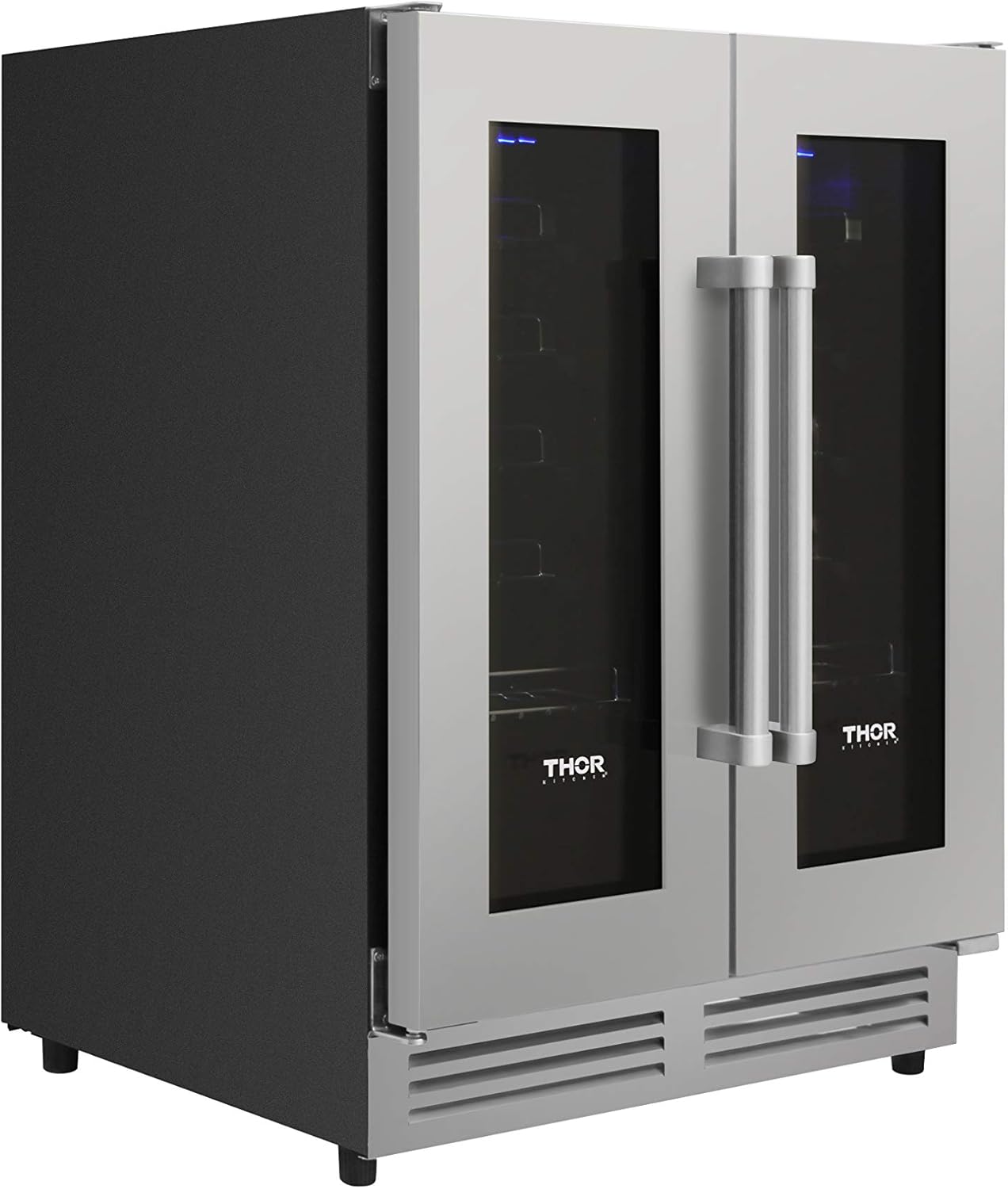 THOR Kitchen Freestanding/Under-Counter 24-Inch Dual Zone Wine Cooler in Stainless Steel - Model