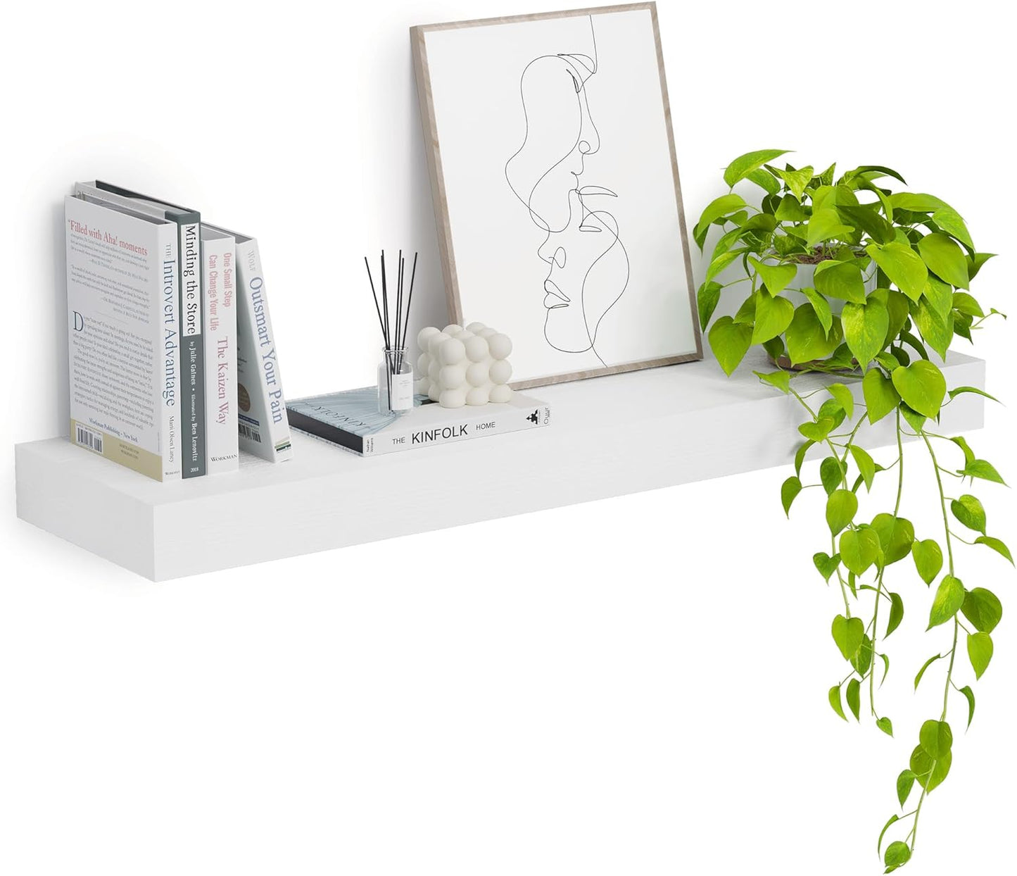 Heimlove 12" Deep Floating Shelves, 36 x 12 Inch Wall Mounted Long Floating Shelf with Invisible