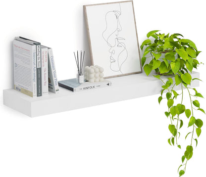Heimlove 12" Deep Floating Shelves, 36 x 12 Inch Wall Mounted Long Floating Shelf with Invisible