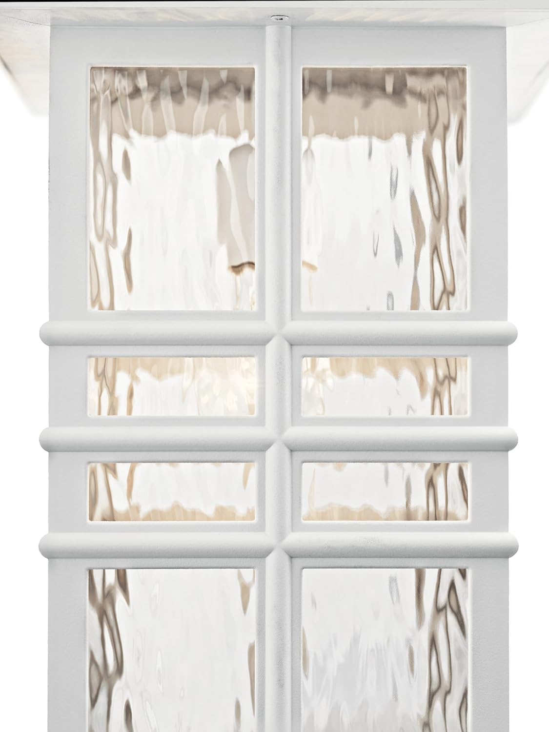 Kichler Beacon Square 14.25" Outdoor Wall Light in White, 1-Light Exterior Wall Sconce with with
