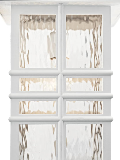 Kichler Beacon Square 14.25" Outdoor Wall Light in White, 1-Light Exterior Wall Sconce with with