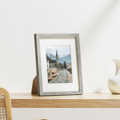 Vittanly 8.5x11 Picture Frames Set of 9, Shatter Resistant Plexiglass, Display 6x8 Pictures with