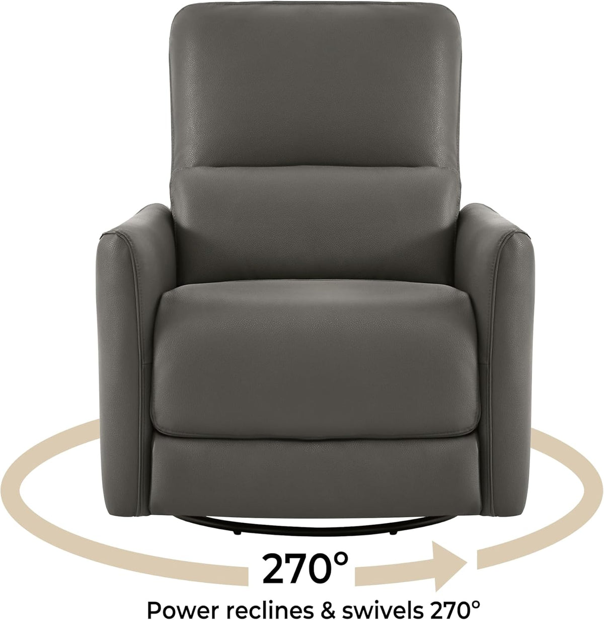 CHITA Power Recliner Chair Swivel Glider, FSC Certified Upholstered Faux Leather Living Room