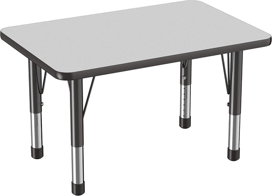 FDP Rectangle Activity School and Classroom Kids Table (24 x 36 inch), Chunky Toddler Leg