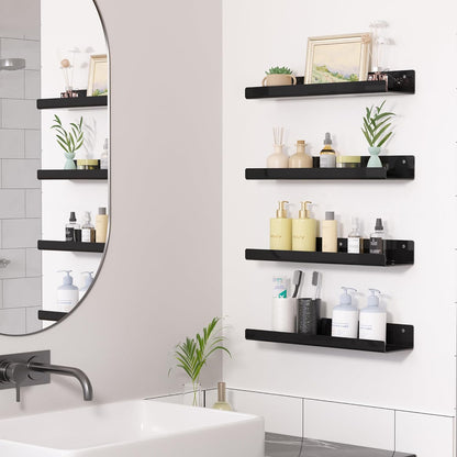 upsimples Acrylic Shelves for Wall Decor, 15" Display Shelf Perfume Organizer for Bathroom