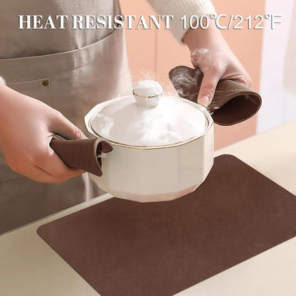 BLESWIN Faux Leather Placemats, Set of 6, 12×17 Inch -Double Side Texture Color Table Mats