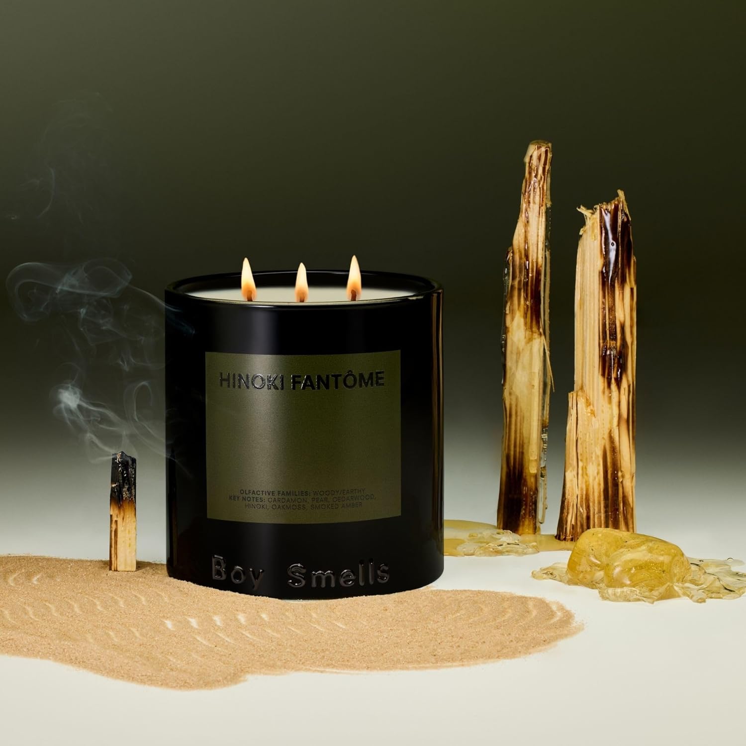 Hinoki Fantôme Scented Candles for Men and Women - 8.5 oz - Soy, Coconut Wax Candle Blend