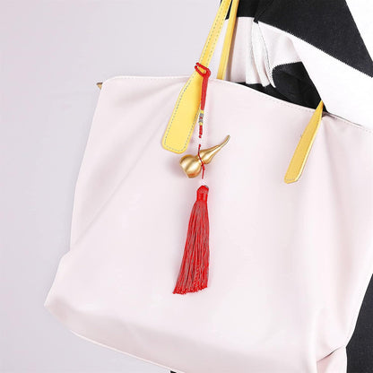 Hanging Decoration Good Luck Wu Lou Gourd,with Tassel for Housewarming Statue Charm Amulet Home