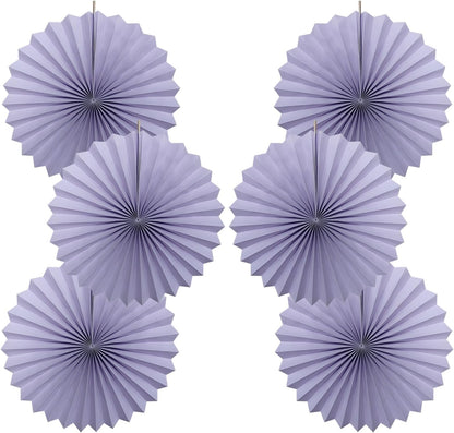 Purple Birthday Decorations,DIY Purple Paper Fans Hanging Decoration ,Party Decorations for Adults