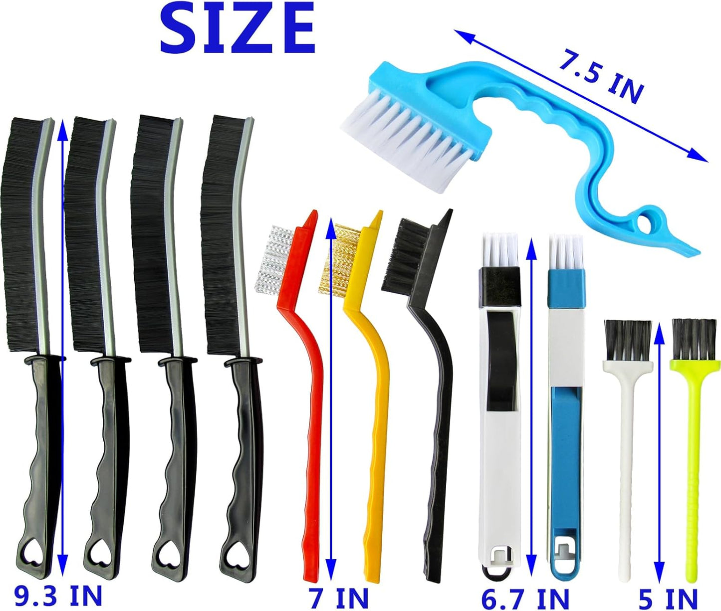 12Pcs Crevice Cleaning Brush,Small Gap Cleaning Brushes for Cleaning Bathroom,Kitchen,Window