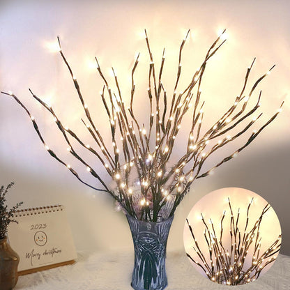 DK177 4 Pack Led Branch Light Battery Operated Lighted Branch Vase Filler Willow Tree Artificial