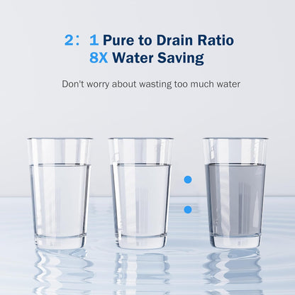 Frizzlife RO Reverse Osmosis Water Filtration System - 600 GPD Fast Flow Under Sink RO Water