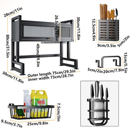 Home Furnishing Over The Sink Dish Drainer Drying Rack 3 Tier Over Sink Dish Rack for,oversink Dish