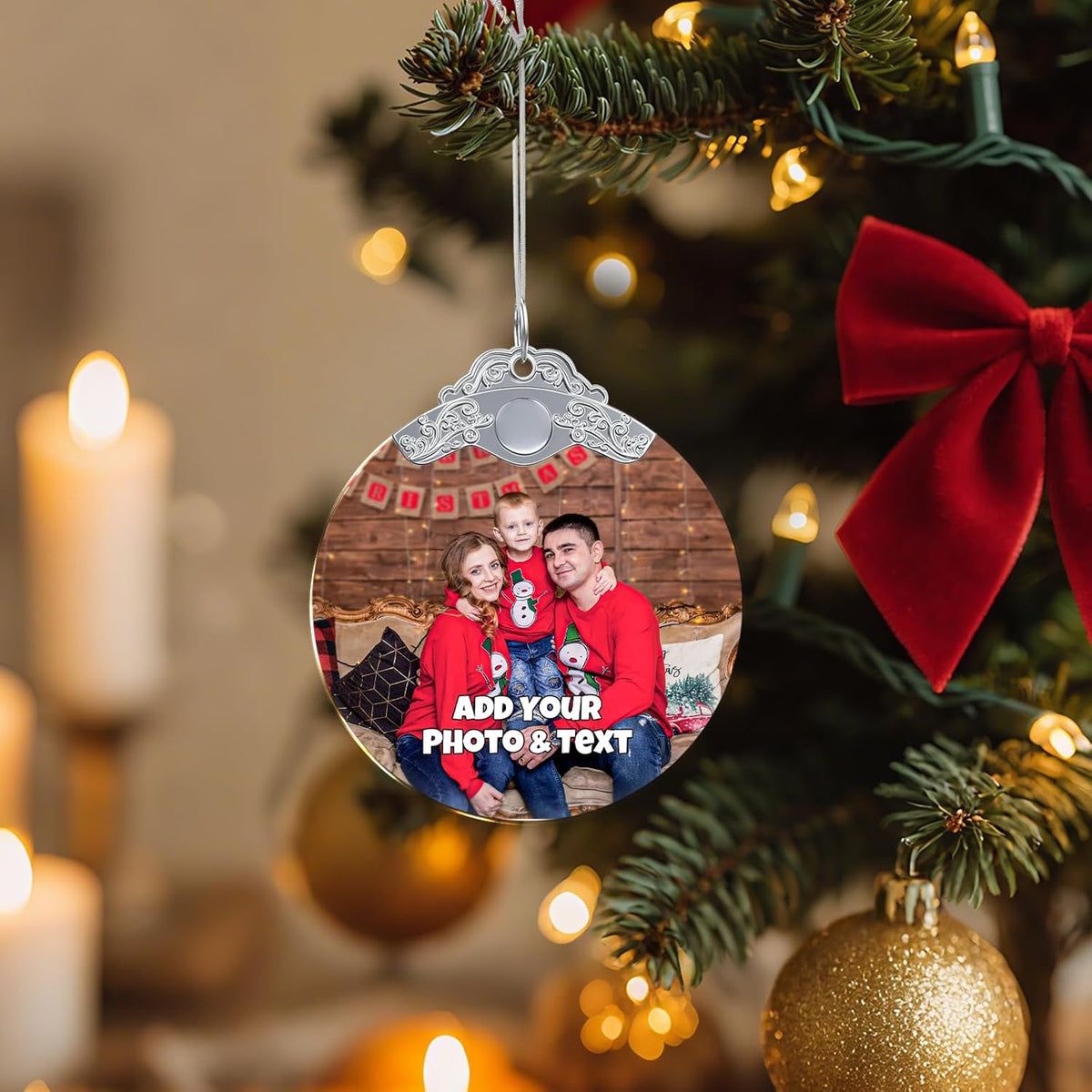 Personalized Christmas Ornament with Photo - Custom Picture Ornaments for Christmas 2025