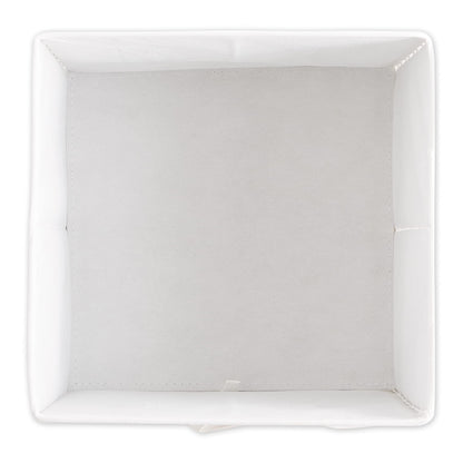 DII Collapsible Storage Organizer Bin, Small, 11" Cube, White, 4 Count