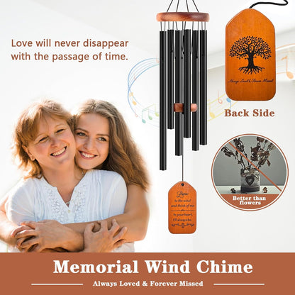 Sympathy Gift Baskets, 30" Wooden Memorial Wind Chimes for Loss of Loved One