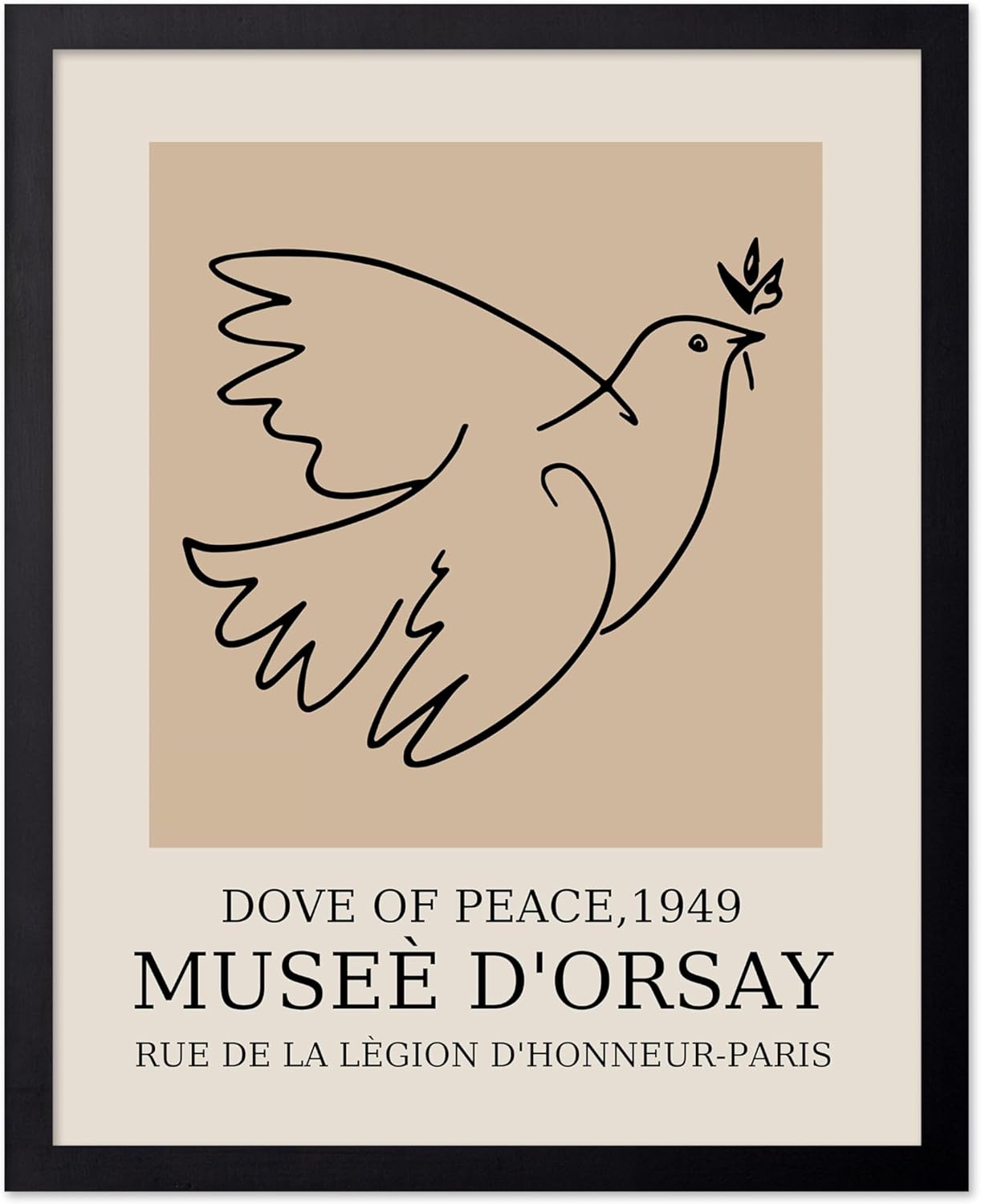 Poster Master Vintage Poster - Retro Minimalist Print - Gift for Artist, Friend - Dove Of Peace