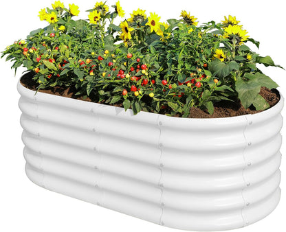 Land Guard 18“ Tall 4×2ft Galvanized Raised Garden Bed Kit, Galvanized Planter Garden Boxes