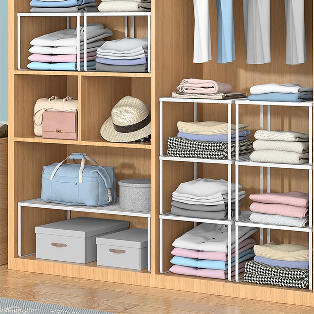 Kitchen Cabinet Storage Shelf Stackable Wire Spice Rack Organizer Heavy Duty Space Saver for