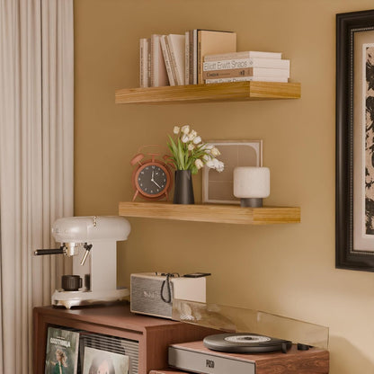 IAE Floating Wall Shelves 16 inch,Bathroom Shelves Wall Mounted,Invisible Shelves Floating Kitchen
