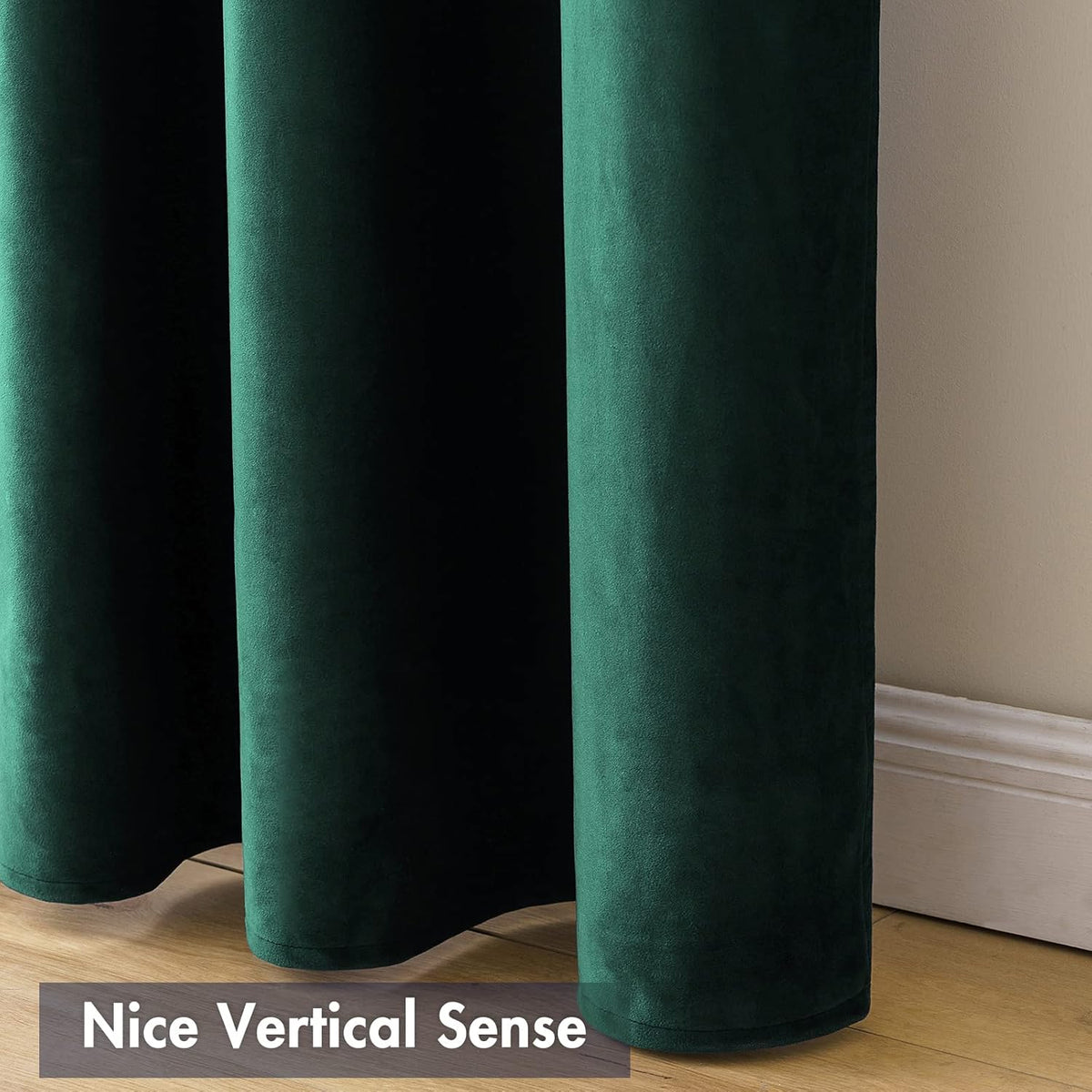MIULEE Dark Green Velvet Curtains Thermal Insulated Blackout Curtain Christmas Emerald Green Drapes