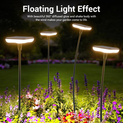 Solar Lights Outdoor Garden 4 Pack Solar Pathway Light 31" Tall Solar Landscape Lights 34LM Bright