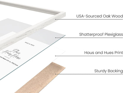 HAUS AND HUES White Poster Frames 24 X 36 Inches - Set of 3 Large Picture 24x36, Frame Sets for