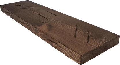 BGMG Floating Shelves 24 inch Long, Distressed,Wide Rustic Wooden Wall Shelves for Bathroom Living