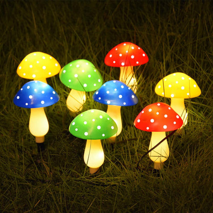 8-Pack Solar Mushroom Lights for Garden Decor, 8 Modes Waterproof Outdoor Garden Mushroom Lamp