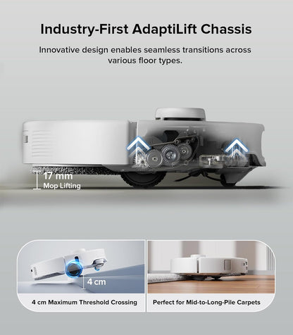 roborock Qrevo Edge Robot Vacuum and Mop, 18,500Pa Suction, Zero-Tangling, AdaptiLift Chassis, Al