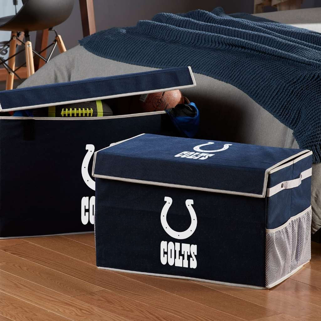 NFL Indianapolis Colts NFL Team Licensed Collapsible Storage Footlocker Bin Smallnfl Team Licensed