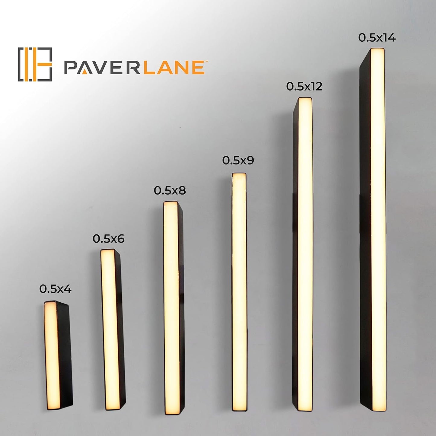 LUMENGY Paver Light Slim 0.5x6 Inch Glare-Free Steel Brick Lighting for Pavers, Walls, Driveway &