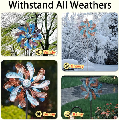 Viveta Wind Spinner for Yard and Garden, 58.7 * 12.6" Kinetic Wind Spinners Metal Windmills for