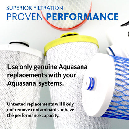 Aquasana Replacement Filter Cartridges for 2-Stage Under Sink Water Filtration System - Filters 99%