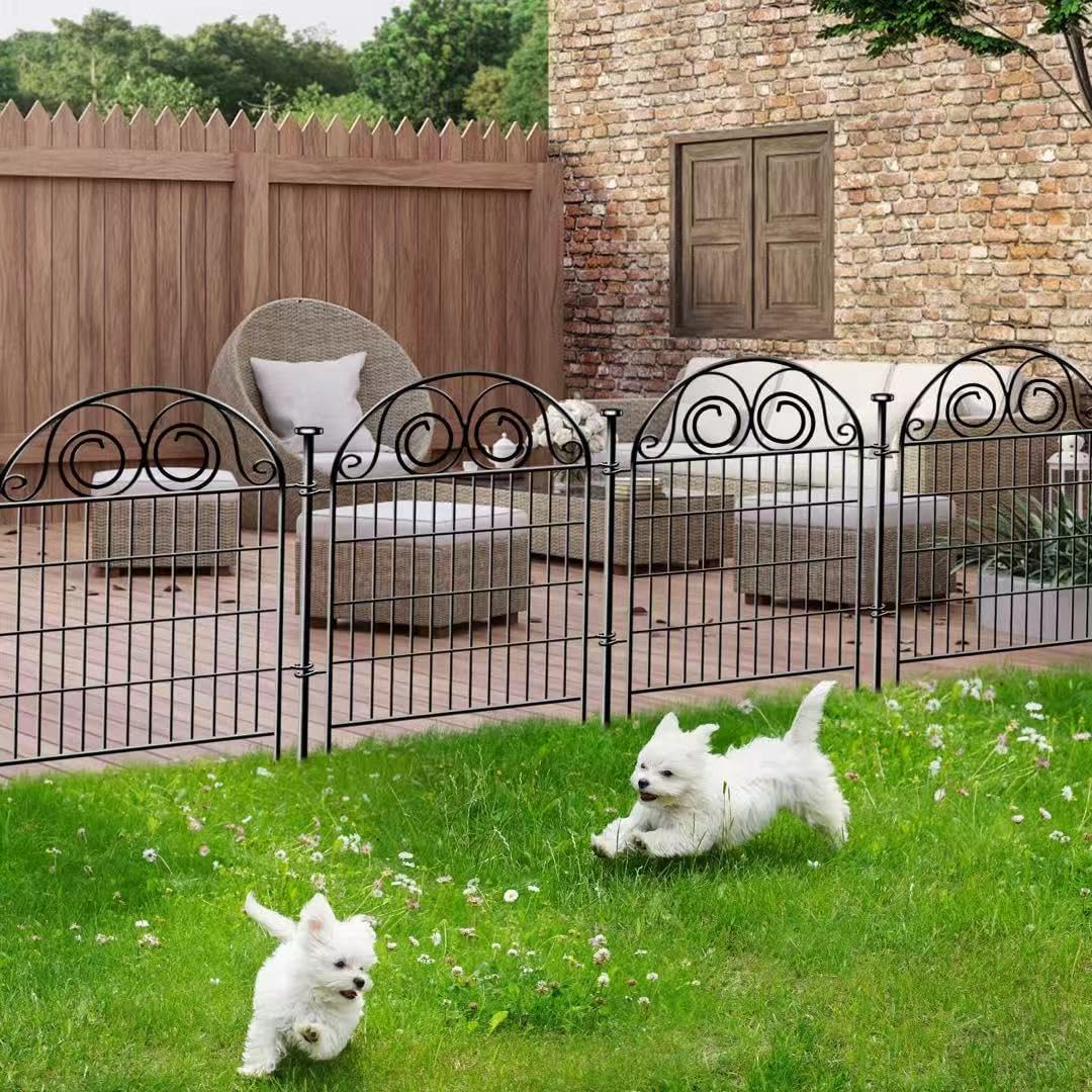 Garden Fencing 36 Inch High, 22 Panels Total Length 48 Ft(L) Dog Fence Outdoor for Yard, Black